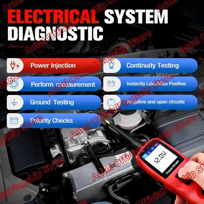 Le plus récent testeur d'aviomètre de Circuit d'outil de diagnostic de système électrique Autel PowerScan PS100 avec lampe de poche quatre Modes de travail