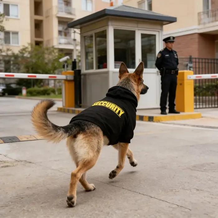 Sweat à capuche imprimé de sécurité pour beau chien