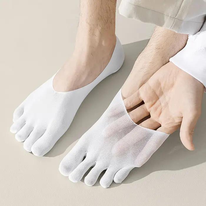 Lot 5 paires chaussettes cinq doigts invisibles chasse - Soie respirante antidérapante été confort