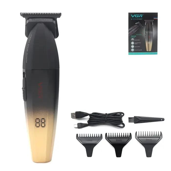 Machine de finition professionnelle en métal complet rechargeable pour homme avec lames DLC et en céramique, coupe précise et durable pour usage quotidien et événements spéciaux