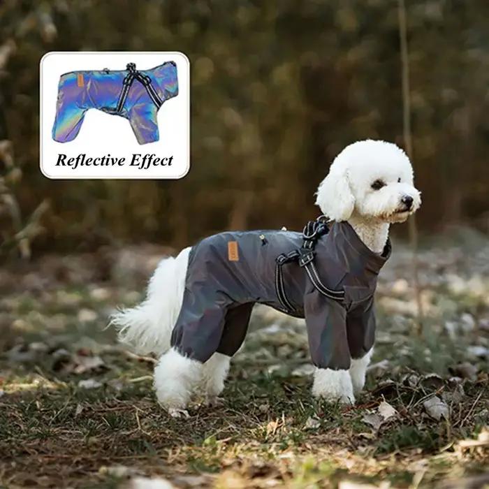 Imperméable pour chien avec harnais – Veste réfléchissante
