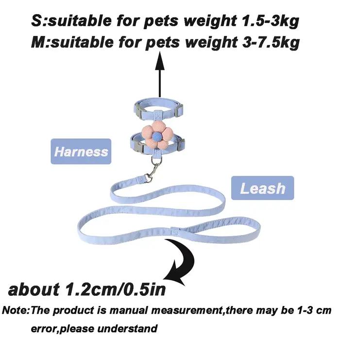 Ensembles de harnais et de laisse pour chat, harnais réglable pour petit chien, harnais pour animaux de compagnie, sangle de marche, accessoire pour chat