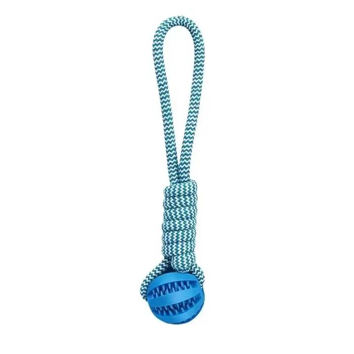 Jouet de chien boule de pastèque résistante aux morsures corde en coton balle d'alimentation par fuite corde de remorqueur interactive pour chiens occasions spéciales