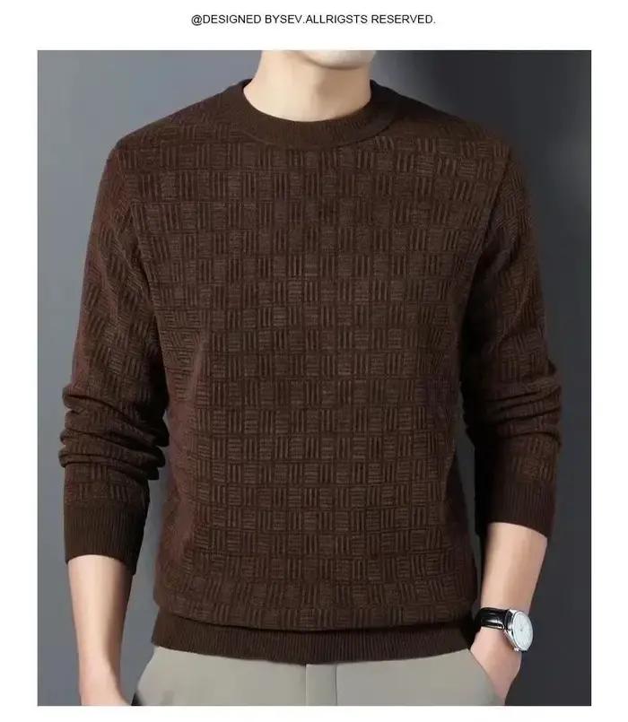 Pull en laine mérinos Pure pour homme et femme, col rond, manches longues, tricot en cachemire, vêtements Grace, printemps-automne, 100%