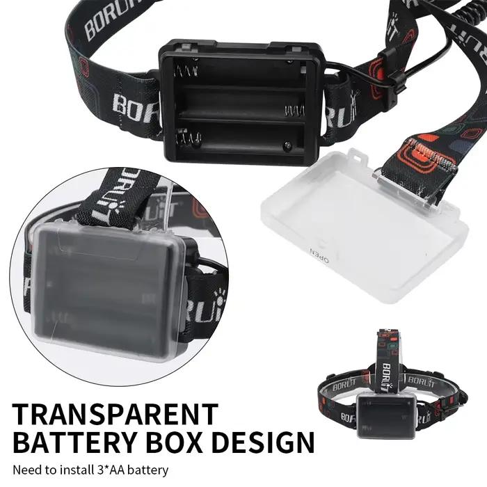 BOIRUiT RJ-2166 Zoom LED phare 1000LM puissant phare utilisation AA batterie tête torche étanche Cam