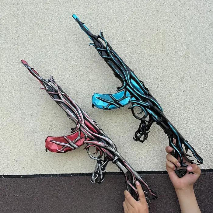Pistolet Valorant Vandal Ak Gaia's Vengeance Cosplay Jouet PU 60cm Modèle Blanc Jaune Rouge Occasions Spéciales Garçons Jeux Vidéo Cosplay
