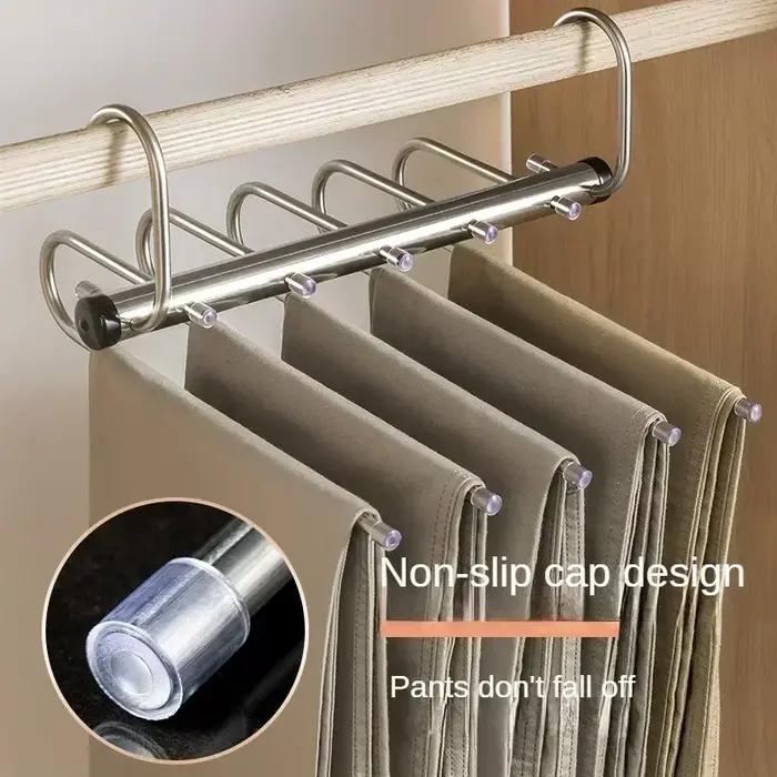 Cintres pliants en acier inoxydable pour pantalons et accessoires gain de place élégance pour garde-robe femme homme occasions spéciales chambre dormitorio bureau