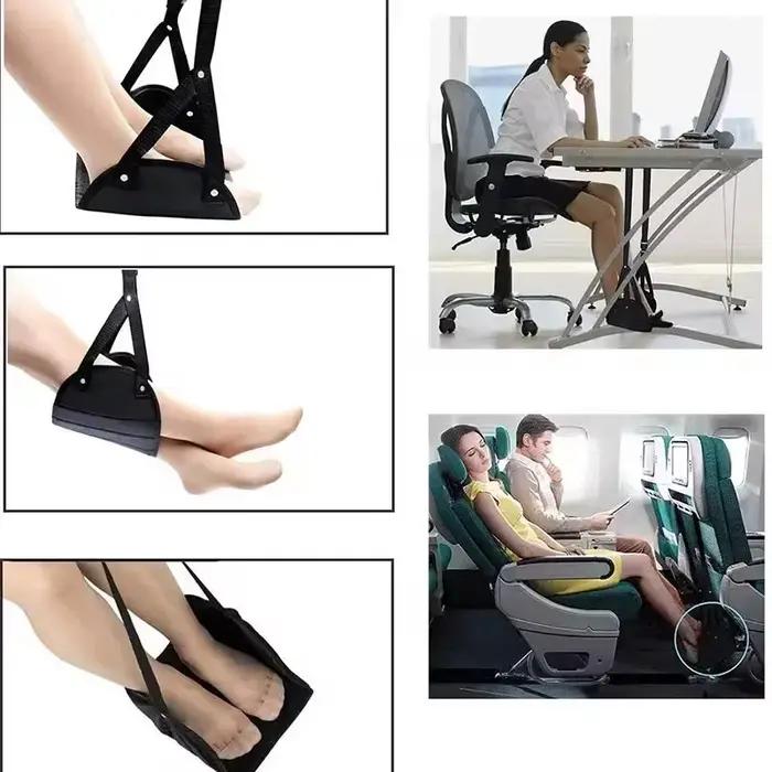 Hamac à jambes réglable Portable avec Support de pied confortable pour avion, bureau et voyage en vo