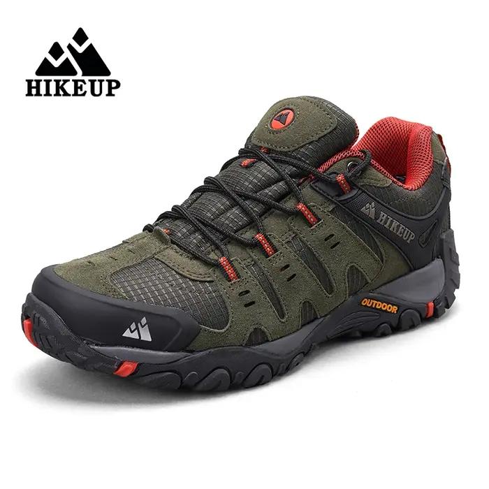HIKEUP chaussures de randonnée pour hommes chaussures d'extérieur en daim et cuir résistant à l'usur