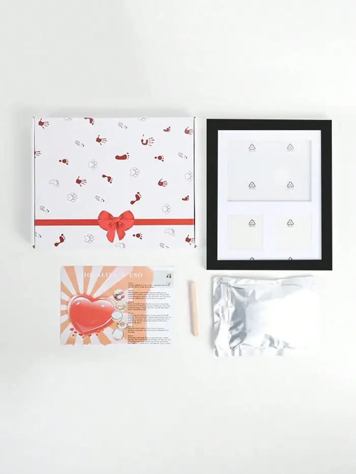Cadre photo empreinte de patte d'animal, cadre photo commémoratif pour empreintes de chien et de chat, cadre photo de table pour empreintes de mains et de pieds de bébé