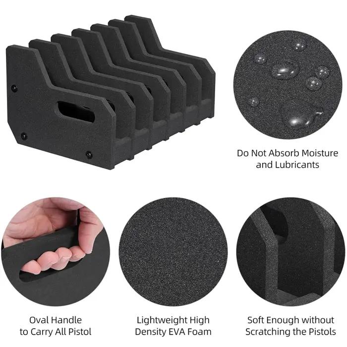 Support de pistolet en mousse à 4/6 fentes