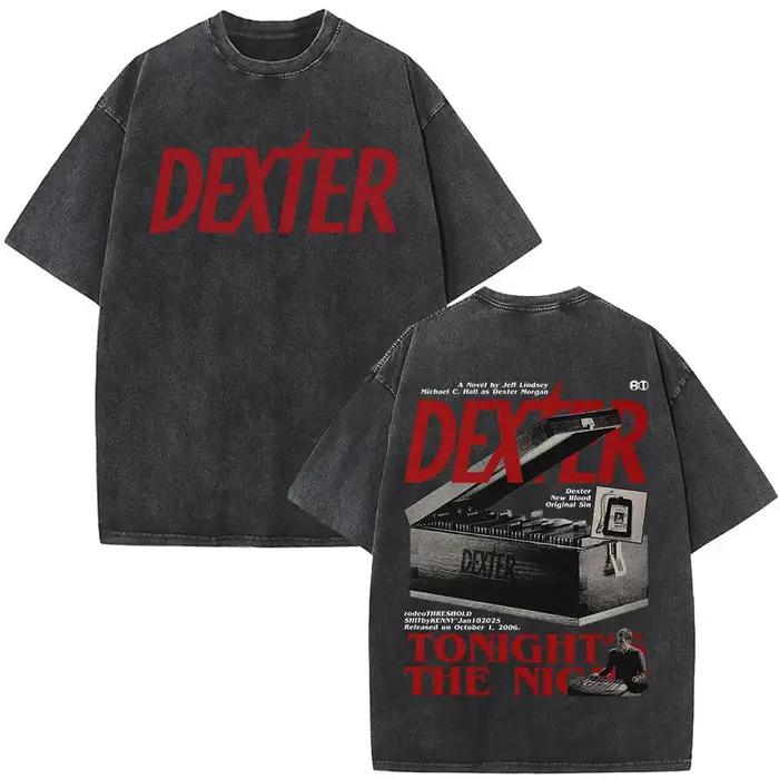 Dexter Morgan Harry's Code Vintage lavé T-shirts hommes femmes vêtements décontracté surdimensionné