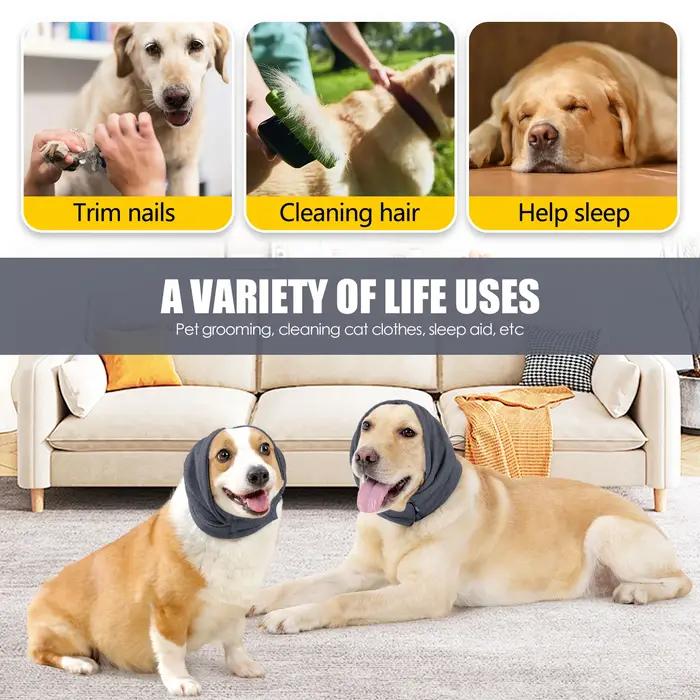 Hoodie apaisant pour chien avec cache-oreilles anti-bruit pour soulager l'anxiété - Bandeau doux