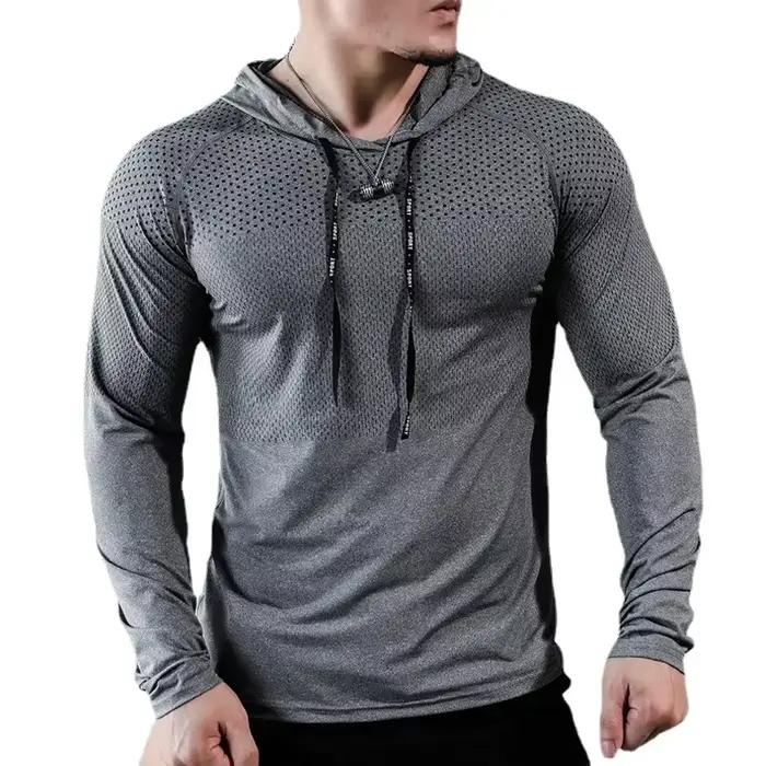 Sweat-shirt à capuche pour hommes, survêtement de Fitness, de Sport, de course, de Gym, d'entraîneme