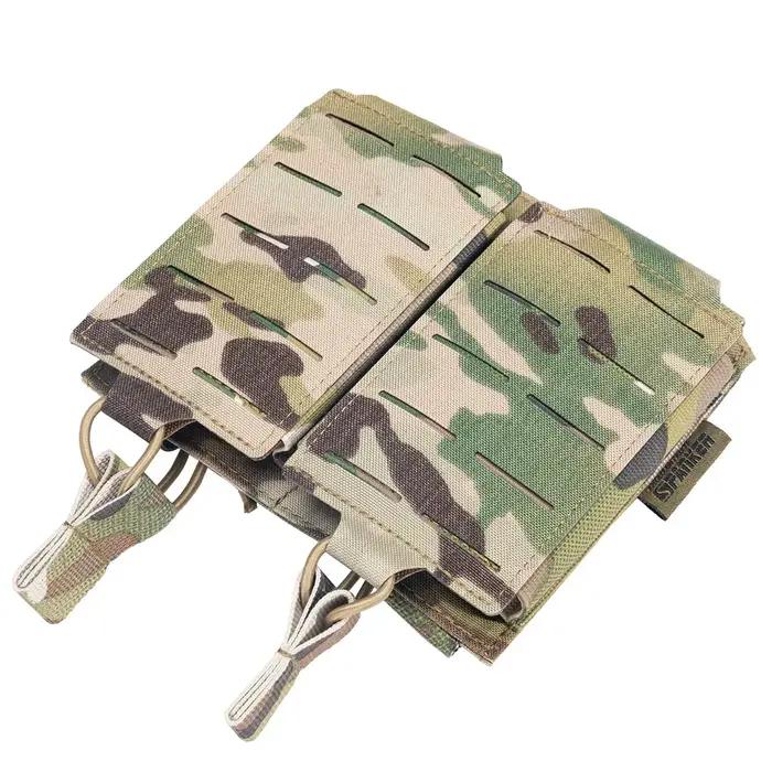 Pochette tactique Molle Double pochette pour magazines pochettes magnétiques Double couche support de cartouche universel pour M4 M14 M16 AK AR