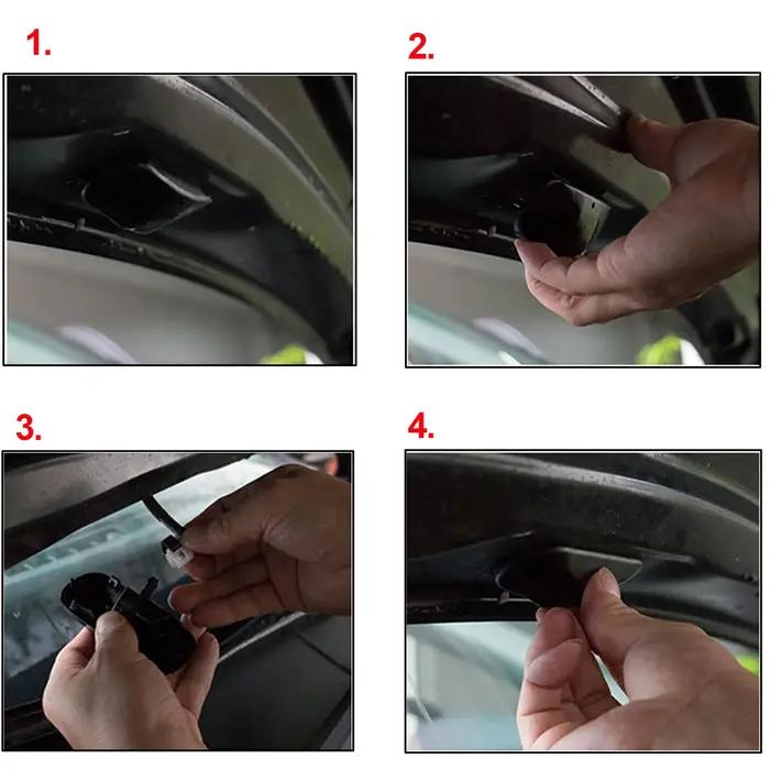 Buses de lavage de pare-brise avant, 2 pièces, Jet chauffé pour VW Touareg Golf Beetle MK5 MK6 MK7 P