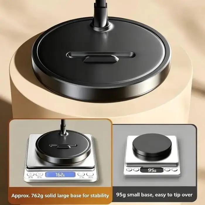 Support de prise de vue suspendu fer lesté pour streaming et photographie culinaire professionnel office bureau capture image video smartphone photo chef blogueur cadeau occasion speciale