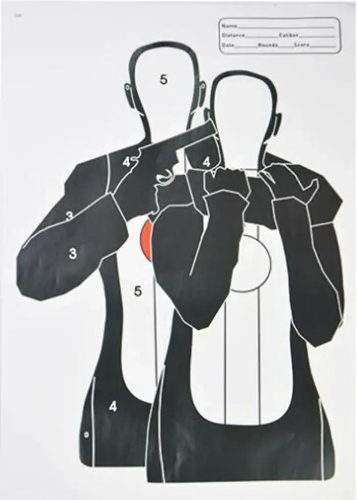 1 pièces papier cible de tir 45x32cm gamme de tir papier Silhouette cibles-pour armes à feu, pistole