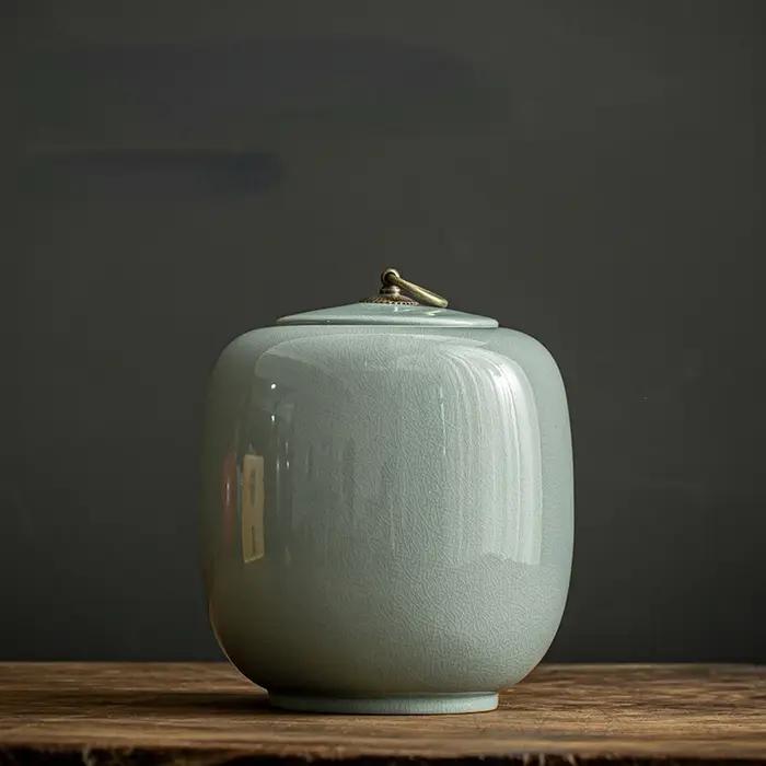 Urne pour animaux de compagnie de grande taille Urnes en céramique de crémation colossale, conteneur