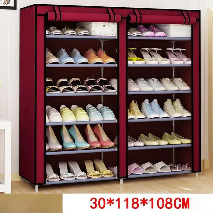 Armoire à chaussures Portable en tissu Non tissé