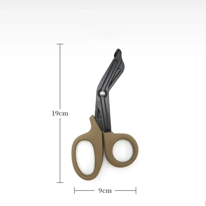 Ciseaux de sauvetage de survie paramédical tactique EMT-ciseaux de premiers secours d'urgence pour traumatismes pour le traitement des plaies avec gaze en plein air