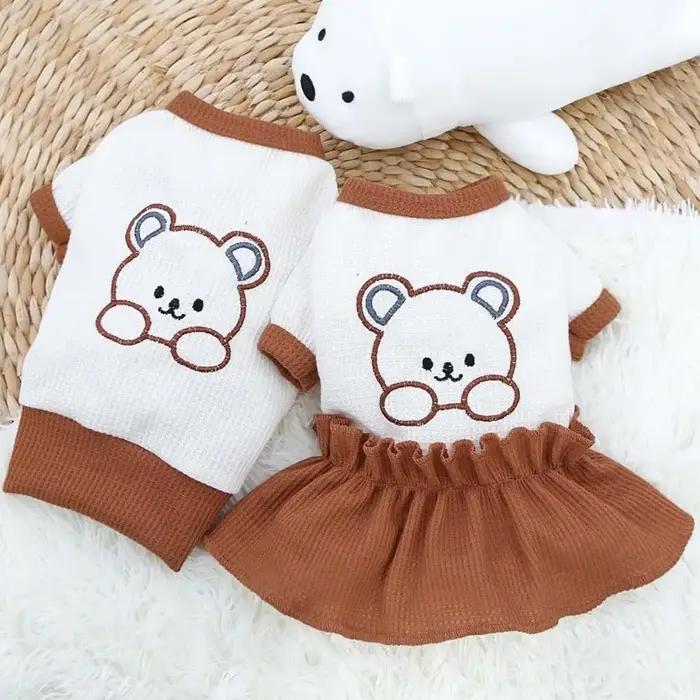 T-shirt doux pour chiot bouledogue français printemps-été pour chiens de petite et moyenne taille, vêtements pour amoureux des animaux, jupes pour animaux, robe pour chien, chemise pour chat