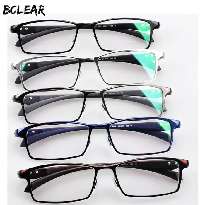 BCLEAR hommes alliage de titane lunettes cadre lunettes branches flexibles jambes IP galvanoplastie