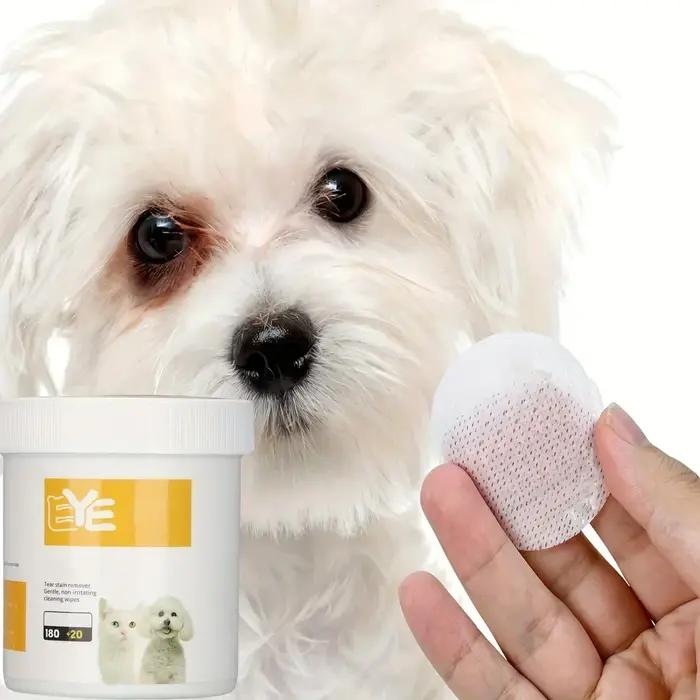 200 pièces lingettes de nettoyage des yeux pour animaux de compagnie, lingettes démaquillantes douce
