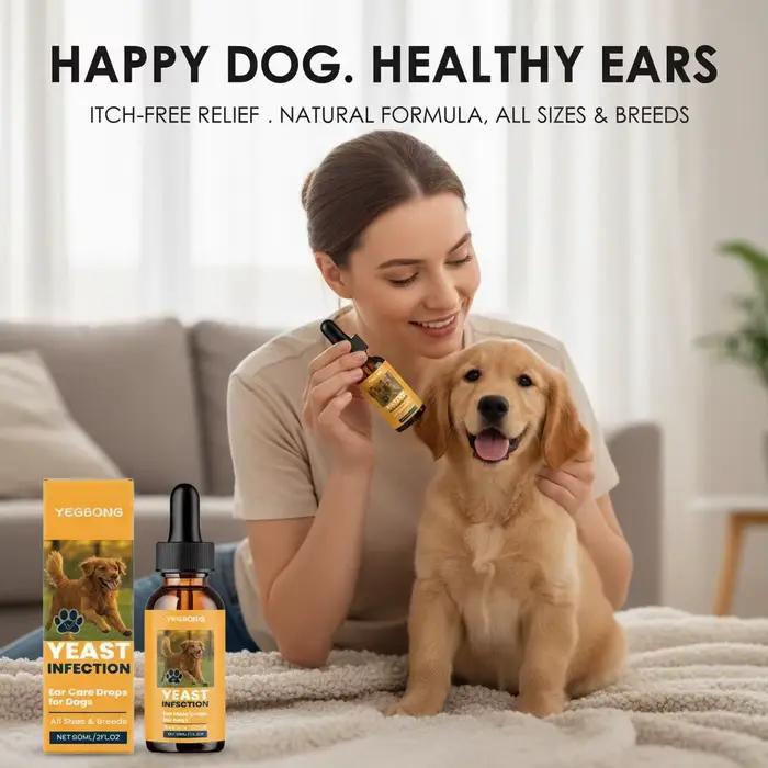 Gouttes pour les oreilles de chien 60 ml : Soulagent les démangeaisons