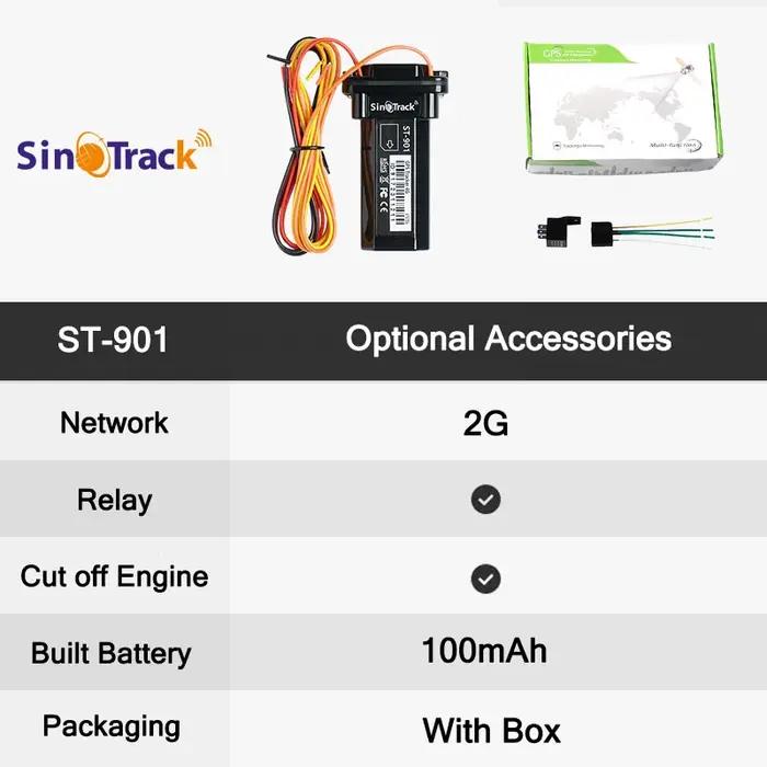 Mini ST-901 Étanche 4 PIN Câble avec citations pour Télécommande un.com Tin Batterie 101GPS Tracker pour Voiture Moto