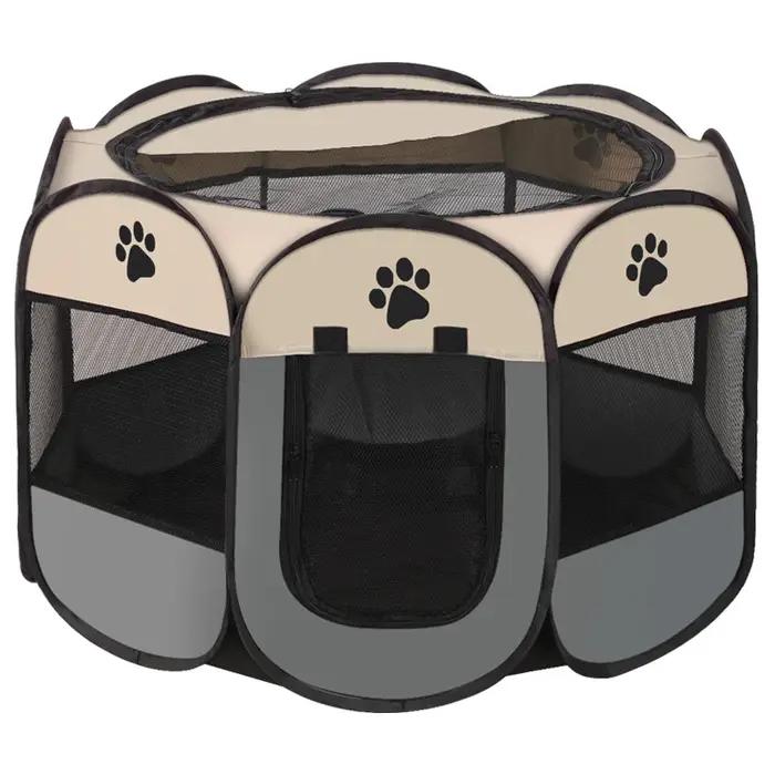 Cage octogonale pliable et Portable pour animaux de compagnie, abri pour chiots, facile à utiliser,