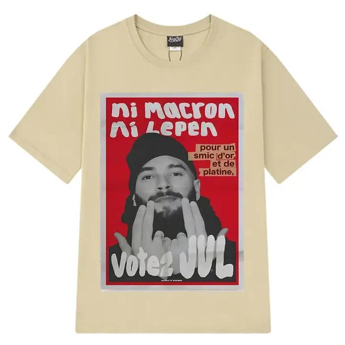 Rappeur français Vote JUL mode graphique T-shirts hommes femmes Hip-hop T-shirt à manches courtes dé