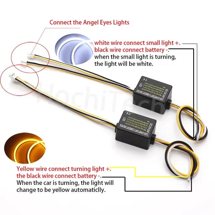 Switchback coton lumière LED oeil d'ange double couleur pour BMW E46 325ci 330ci coupé Convertible 2