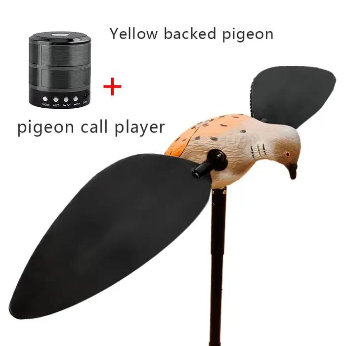 Leurre pigeon électrique télécommandé avec ailes tournantes - Appât de chasse haute technologie