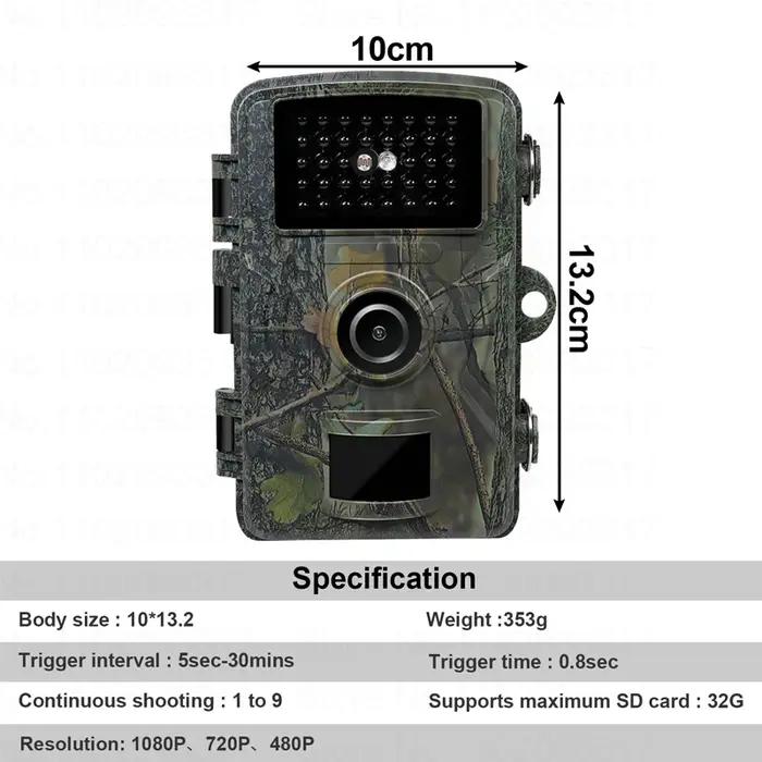 Caméras de chasse 16MP 1080P avec Vision nocturne infrarouge 940nm