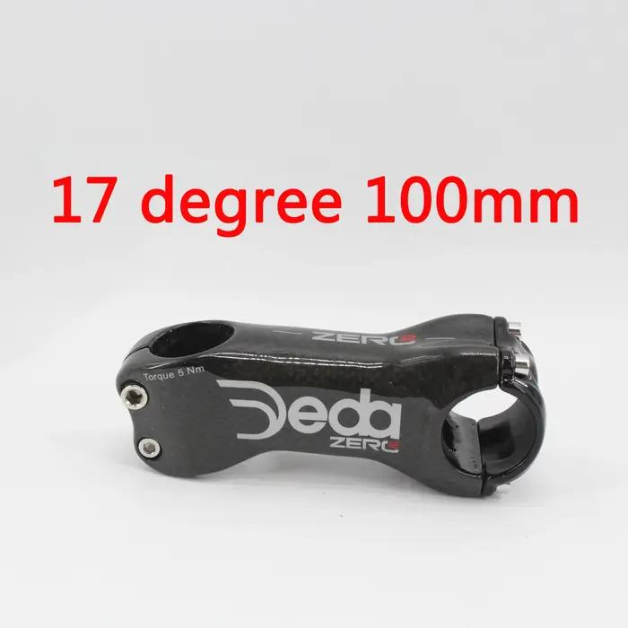 Tout nouveau JEDA argent 6 17 Angle route carbone tige de vélo 31.8*70-130mm 6 17 degrés VTT