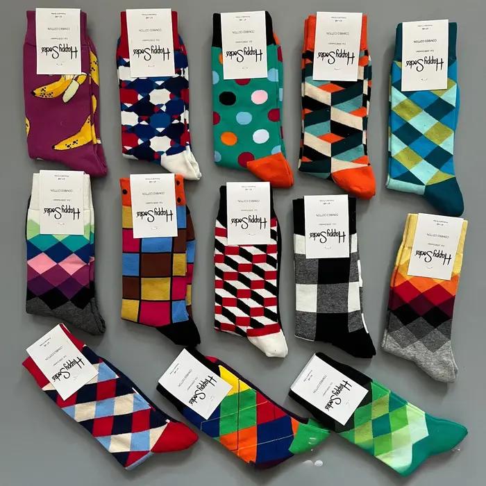 Chaussettes chasse classiques homme coton doux Happy Socks confort journées extérieures