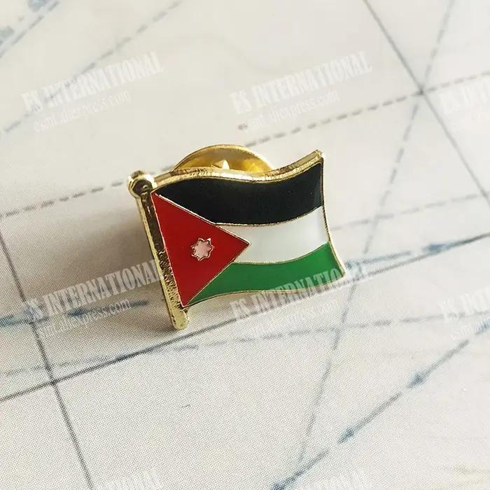 Jordan drapeau National cristal époxy métal émail Badge broche Collection Souvenir cadeaux épinglettes accessoires taille 1.6*1.9 cm