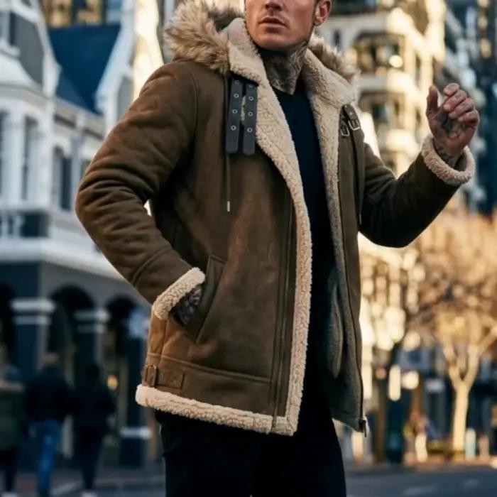 Veste d'hiver à capuche pour hommes