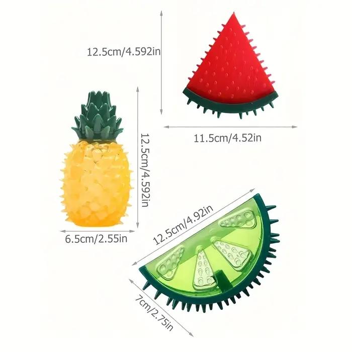 Jouets de nettoyage des dents de chien en forme de fruit