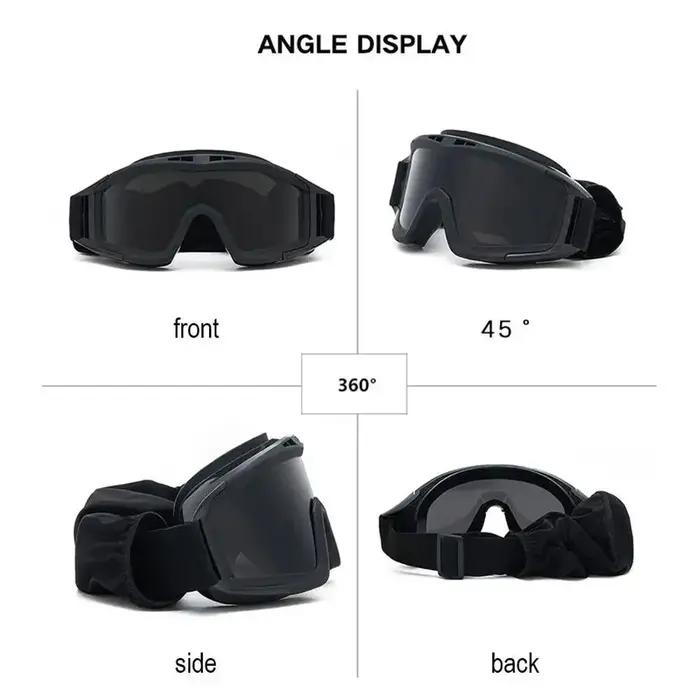 Lunettes tactiques anti-impact pour chasse paintball airsoft - Protection professionnelle CS