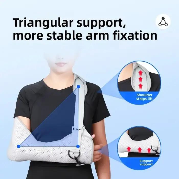 Attelle de fixation du bras avec protection de l'articulation du coude et support poignet-coude-avant-bras pour fracture et blessure occasionnelle à offrir pour femme et homme