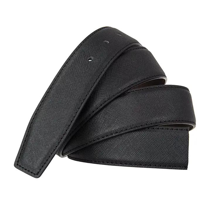 Cuir de vachette 3.4CM de large ceinture en cuir pour hommes ceinture de taille ceinture sans boucle