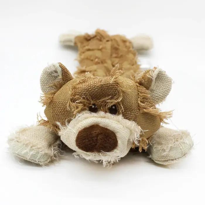 Jouet pour chien en peluche couineur en forme d'ours mendiant
