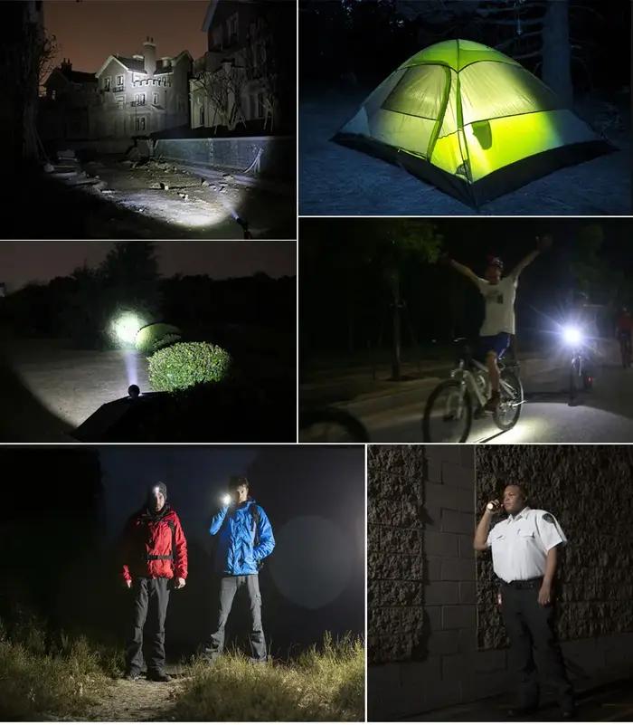 Lampes de poche LED haute puissance, torche de camping, alliage d'aluminium multifonctionnel, lumièr