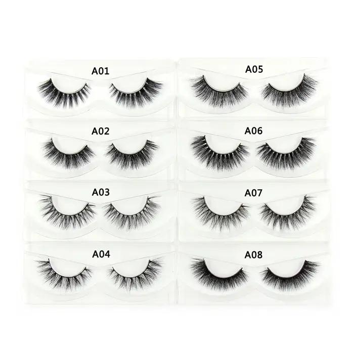 Faux cils de vison 3D avec escalade, faits à la main, bande complète, maquillage, moelleux, sans boî