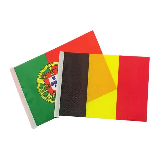 Drapeau européen Pologne Allemagne Espagne France Italie 4K drapeau de Football événement drapeau espagnol français 14*21 cm