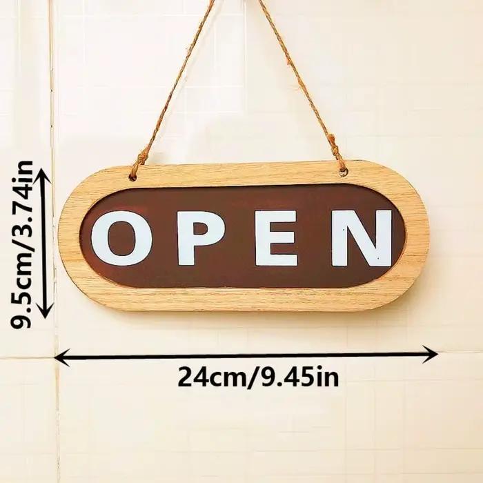 Panneau de porte double face en bois avec corde