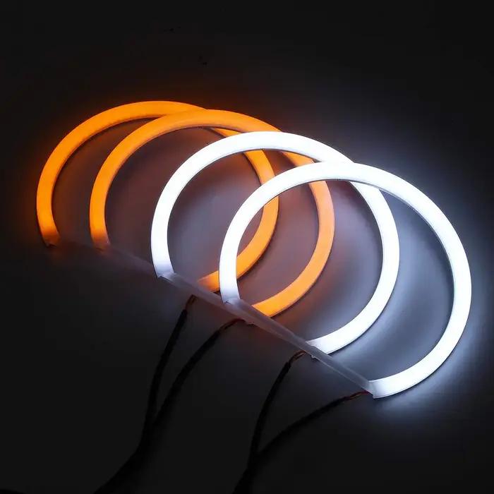 Anneau Halo Angel Eye DRL pour BMW E36, E38, E39, E46, lumières de voiture en coton, ambre blanc cla