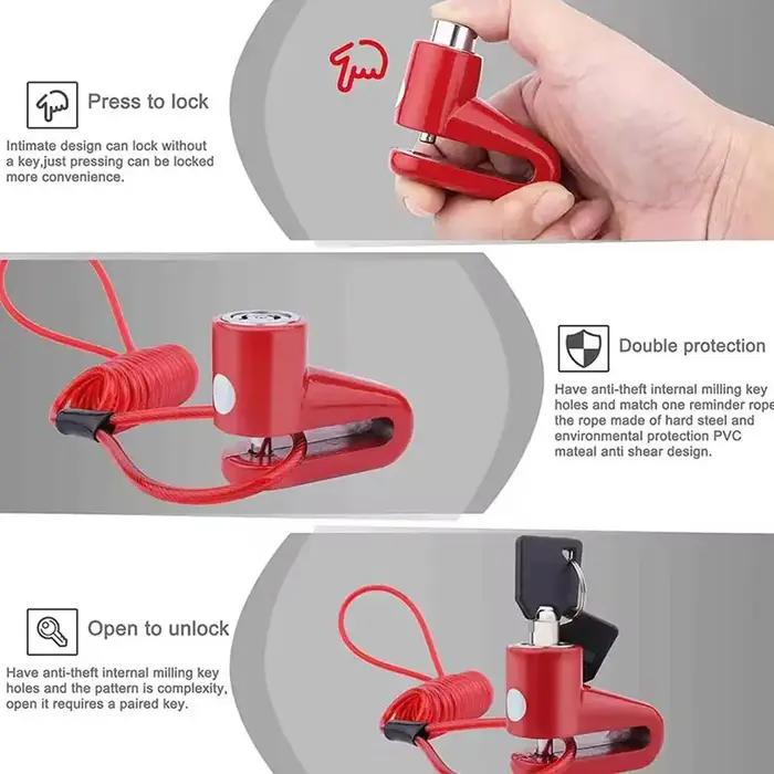 Serrure antivol de sécurité pour vélo VTT moto e-scooter